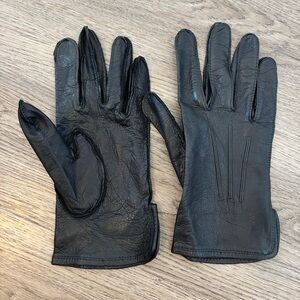 Lauer Men's Cowhide Leather Motorcycle Biker Driving Gloves in Black